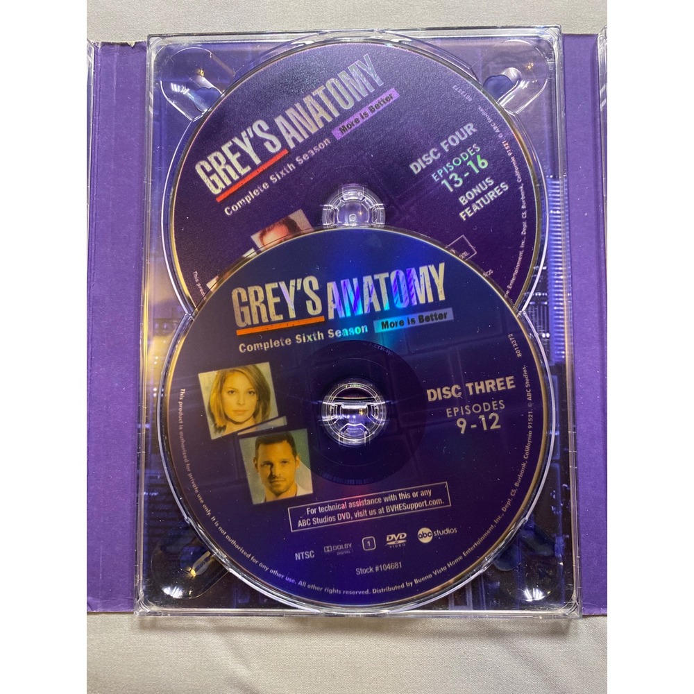 Greys Anatomy Complete Sixth Season DVD 6-Disc Set More is Better ABC Studios - Picture 4 of 7
